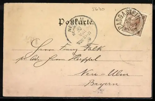 AK Bad Gastein, Partie an der Kaiserpromenade