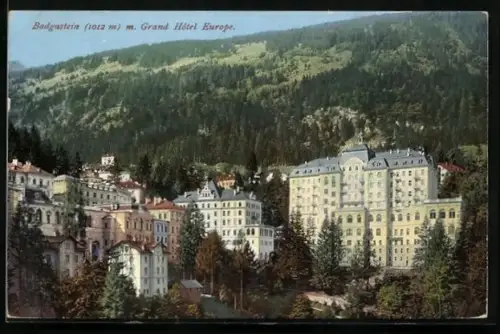 AK Badgastein, Teilansicht mit Grand Hotel Europe