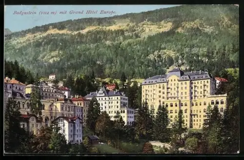 AK Badgastein, Teilansicht mit Grand Hotel Europe