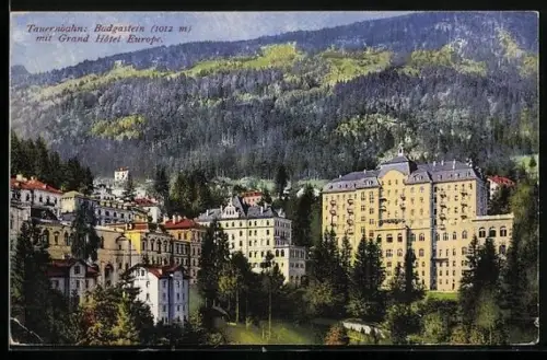 AK Badgastein, Totalansicht mit Grand Hotel Europe
