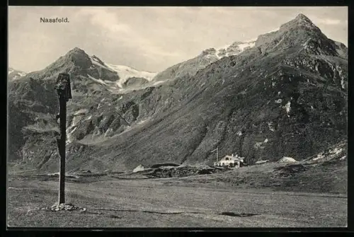 AK Valeriehaus im Nassfeld, Ansicht mit Marterl