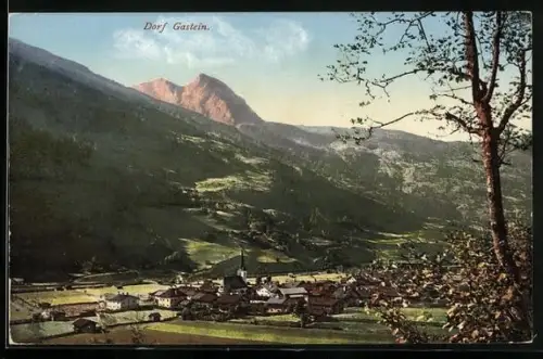 AK Dorf Gastein, Ortsansicht mit Kirche