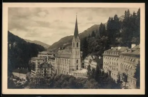 AK Bad Gastein, Partie am Badehaus Gruber-Mieth