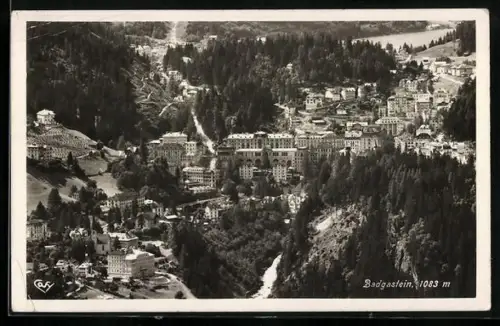 AK Badgastein /Tauernbahn, Totalansicht aus der Vogelschau