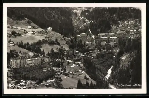AK Badgastein /Tauernbahn, Gesamtansicht aus der Vogelschau
