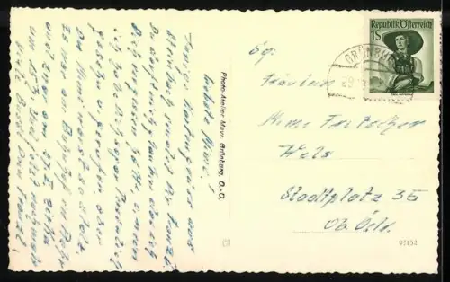 AK Steinbach an der Steyr, Totalansicht mit Sengsengebirge