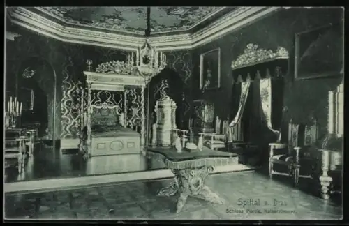 AK Spittal a. Drau, Schloss Portia, Kaiserzimmer