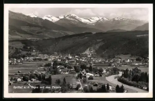 AK Spittal a. Drau, Gesamtansicht mit den Tauern