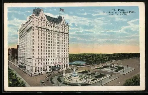 AK New York, NY, The Plaza, 5th Ave. at Central Park