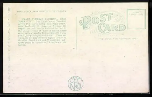 AK New York, NY, Bird`s-eye view of Grand Central Station Terminal