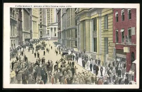 AK New York, NY, Broad Street, Curb Market