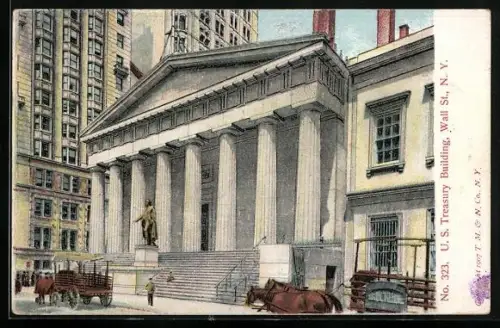 AK New York, NY, U. S. Treasury Building, Wall Street