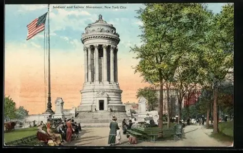 AK New York, NY, Soldiers and Sailors Monument on Riverside Drive