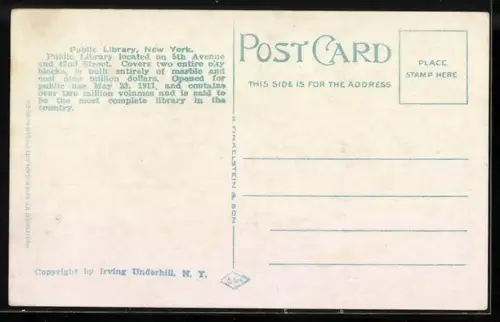 AK New York, NY, The Public Library