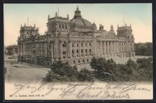 AK Berlin-Tiergarten, Ansicht Reichstagsgebäude