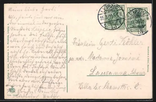 AK Leipzig, Partie mit Neuem Rathaus