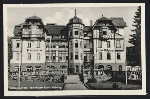 AK Schierke / Harz, Ferienheim Franz Mehring
