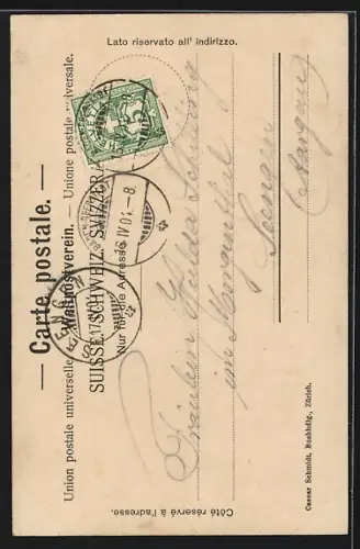 AK Baden, Blick auf den Stadtturm