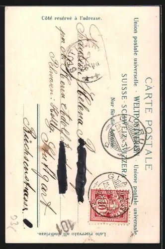 AK Glarus, Teilansicht mit Glärnisch