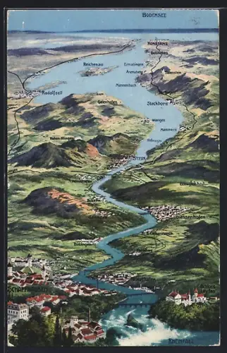 AK Konstanz, Ortschaften von Rheinfall bis zum Bodensee