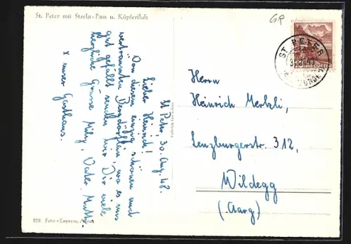 AK St. Peter, Ortsansicht mit Strela-Pass u. Küpferfluh