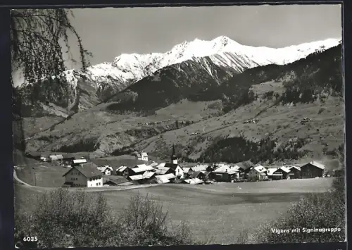 AK Vigens, Ortsansicht mit Signinagruppe