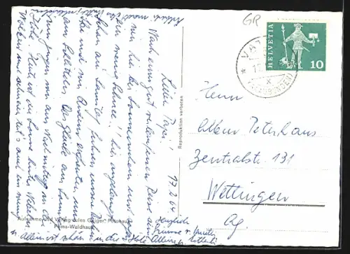 AK Vattiz /Lugnez, Ortspanorama mit Umgebung