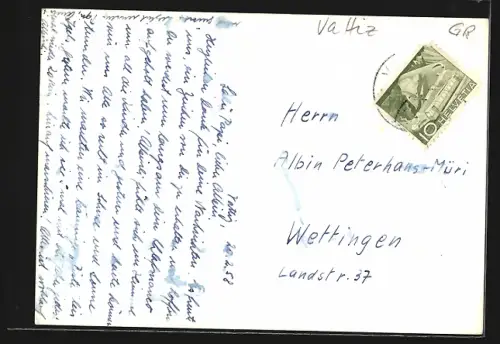 AK Vattiz, Ortsansicht mit Berglandschaft
