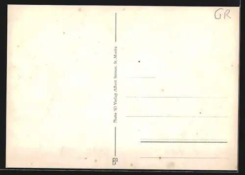 AK St. Moritz, Panorama mit den Alpen