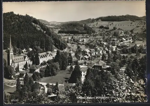 AK Dussnang /Thg., Panorama mit Kirche und Umgebung