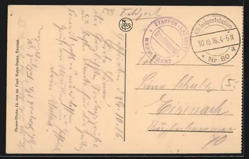 AK Armentières, Le Pont de Nieppe, Brücke