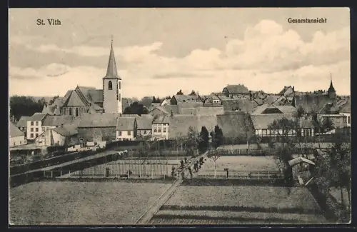 AK St. Vith, Gesamtansicht aus der Vogelschau