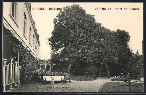 AK Bruges, Jardin de l`Hôtel de Flandre