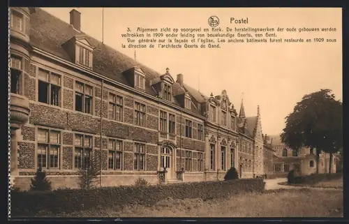 AK Postel, Algemeen zicht op voorgevel en Kerk