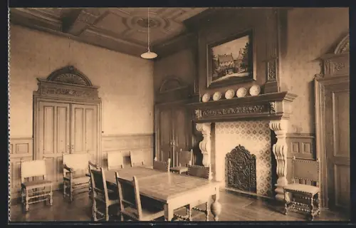 AK Postel, 2e Ontvangstzaal, met schoone plafonds uit de 18e eeuw