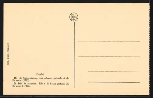 AK Postel, 2e Ontvangstzaal, met schoone plafonds uit de 18e eeuw