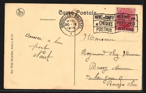 AK Bruxelles, Vue sur la place Royale