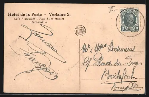 AK Poix-Saint-Hubert, Hotel de la Poste