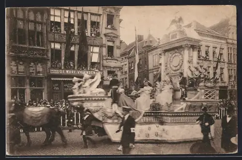 AK Anvers, Cortège des Bijoux, France - L`Impératrice Joséphine recevant les joyeux de la couronne, 1923