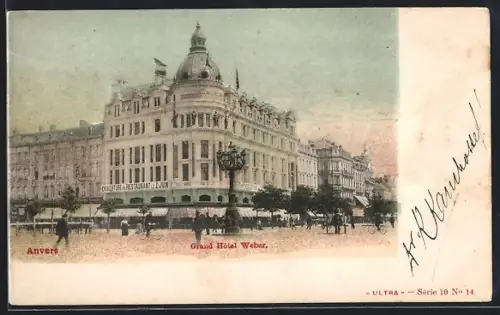 AK Anvers, Grand Hôtel Weber