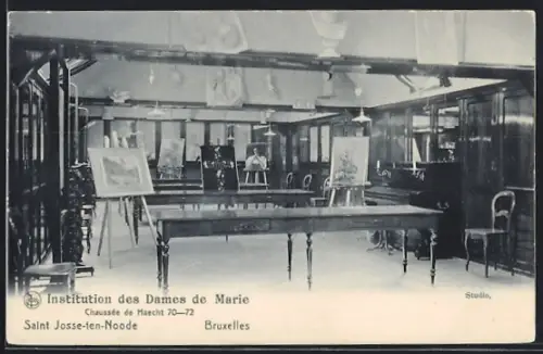 AK Saint Josse-ten-Noode /Bruxelles, Institution des Dames de Marie, Chaussée de Maecht 70-72, Studio