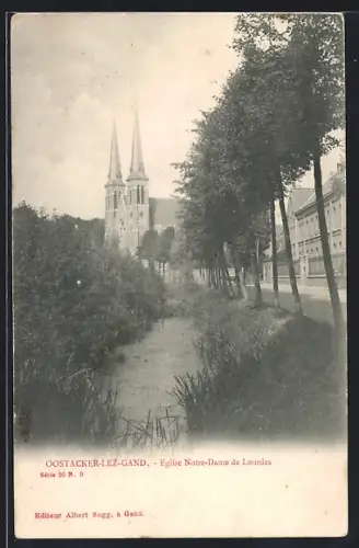 AK Oostacker-Lez-Gand, Eglise Notre-Dame de Lourdes