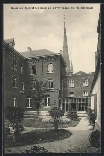 AK Gosselies, Institut des Soeurs de la Providence, Entrée principale