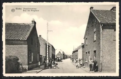 AK Eisden, Rue des Peupliers, Strassenpartie