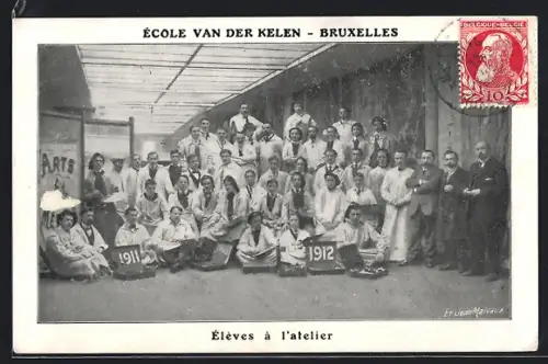 AK Bruxelles, École van der Kelen, Élèves à l`atelier
