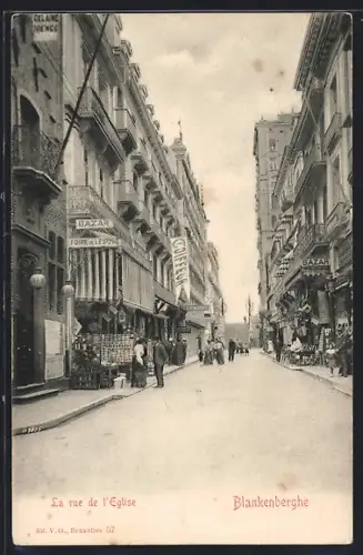 AK Blankenberghe, La rue de l`Eglise