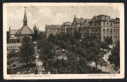 AK Magdeburg-Cracau, Pfeiffersche Anstalten, Samariterhaus und Kapelle