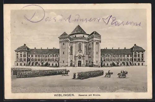 AK Wiblingen, Kaserne mit Kirche
