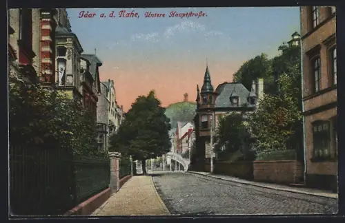 AK Idar a. d. Nahe, Untere Hauptstrasse