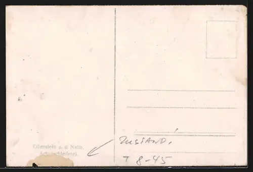 Künstler-AK Oberstein /Nahe, Arbeiter in einer Achatschleiferei